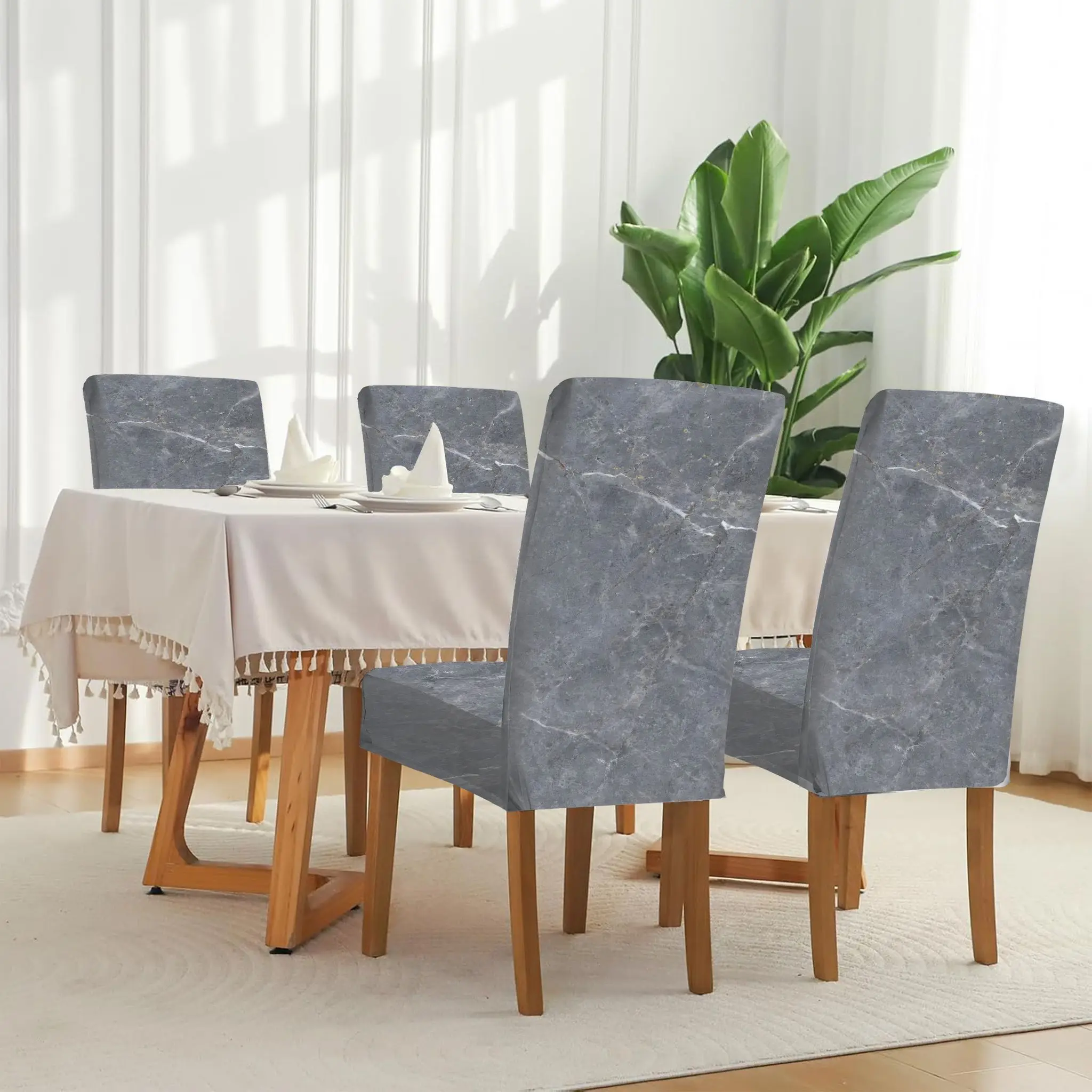 Elastic Dining Chair Cover Elegant Grey Marble Textured Decorative Material Removable, Washable, Home Dining Chair Cover
Elastic Dining Chair Cover Elegant Grey Marble Textured Decorative Material Removable, Washable, Home Dining Chair Cover