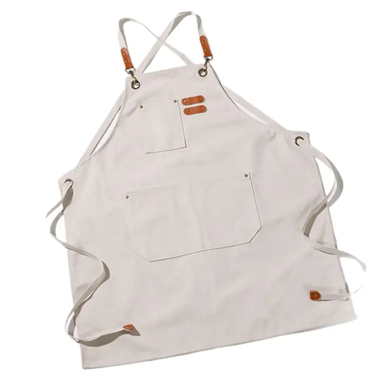 Модные холщовые фартуки A95G кремово-белого цвета, идеально подходят для женских кухонных работ и садоводства.
Модные холщовые фартуки A95G кремово-белого цвета, идеально подходят для женских кухонных работ и садоводства.