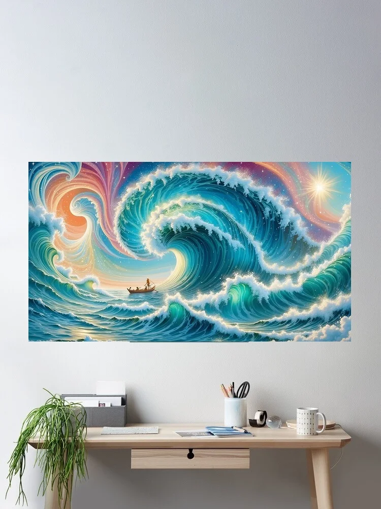Psychedelic ocean Art Print Canvas Poster, Living Room Decor, Home Wall Picture
Psychedelic ocean Art Print Canvas Poster, Living Room Decor, Home Wall Picture