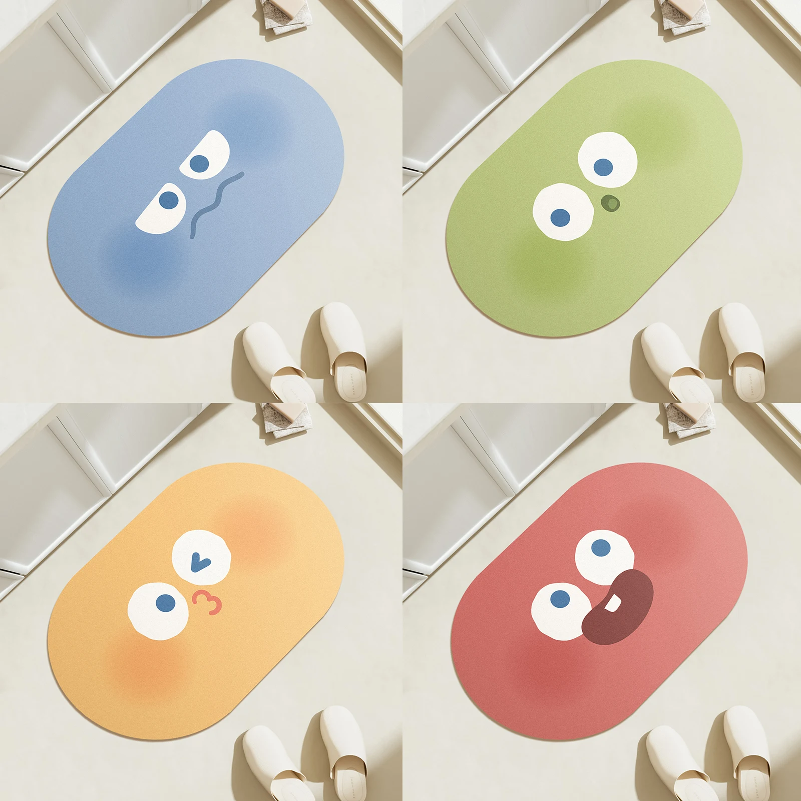 Rubber material super anti slip bathroom mat, absorbent quick drying foot mat, cartoon printed door mat
Rubber material super anti slip bathroom mat, absorbent quick drying foot mat, cartoon printed door mat