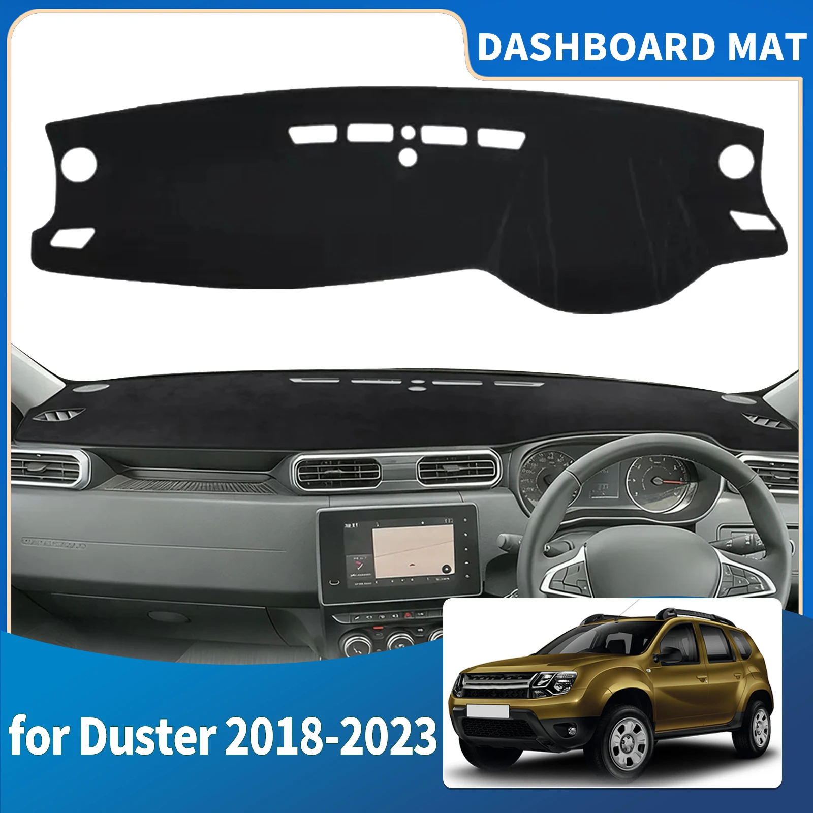 for Renault Dacia Duster 2023 2022 2021-2018 High Quality Dashboard Cover Mat Sunshade Anti‑UV Protector Dash Pad Accessories
for Renault Dacia Duster 2023 2022 2021-2018 High Quality Dashboard Cover Mat Sunshade Anti‑UV Protector Dash Pad Accessories