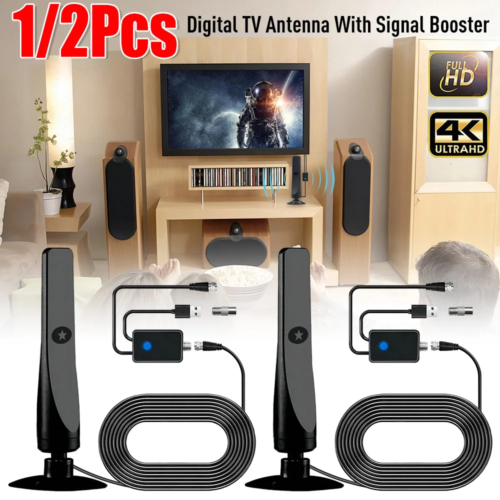 1/2 шт. цифровая телевизионная антенна с усилителем сигнала 4K 1080P HD усиленная телевизионная антенна 25DBI диапазон 50 миль на присоске антенна ТВ-антенна
1/2 шт. цифровая телевизионная антенна с усилителем сигнала 4K 1080P HD усиленная телевизионная антенна 25DBI диапазон 50 миль на присоске антенна ТВ-антенна