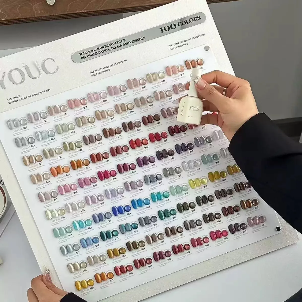 Youc 100-Color High Pigment Long-Lasting Non-Toxic MSDS Certified UV/LED Curing Cat Eye Luxury Professional Nail Salon Gel
Youc 100-Color High Pigment Long-Lasting Non-Toxic MSDS Certified UV/LED Curing Cat Eye Luxury Professional Nail Salon Gel