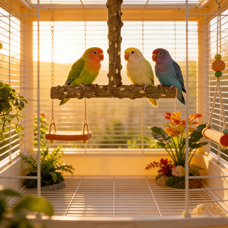 Durable Wooden Parrot Perch - Interactive T-Stand with Chew Toy Perch Grinding Claw Stick Cage Accessory for Wood Bird Cage Play
Durable Wooden Parrot Perch - Interactive T-Stand with Chew Toy Perch Grinding Claw Stick Cage Accessory for Wood Bird Cage Play