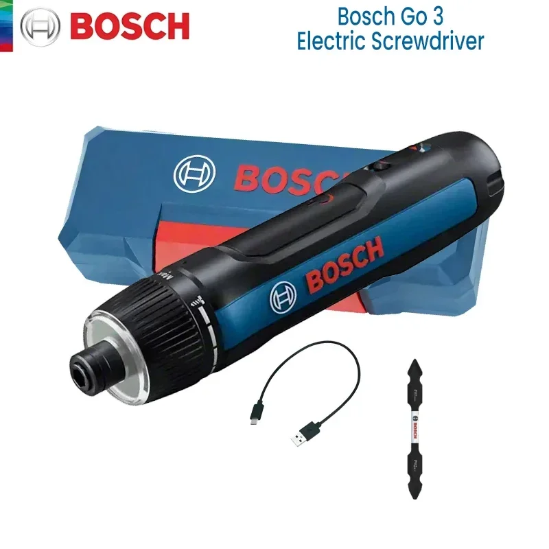 Bosch GO 3 Cordless Screwdriver, 3.6V Rechargeable Electric Multi-Function Drill Power Tool Kit for Repairing, Only 1 Drill Bit
Bosch GO 3 Cordless Screwdriver, 3.6V Rechargeable Electric Multi-Function Drill Power Tool Kit for Repairing, Only 1 Drill Bit