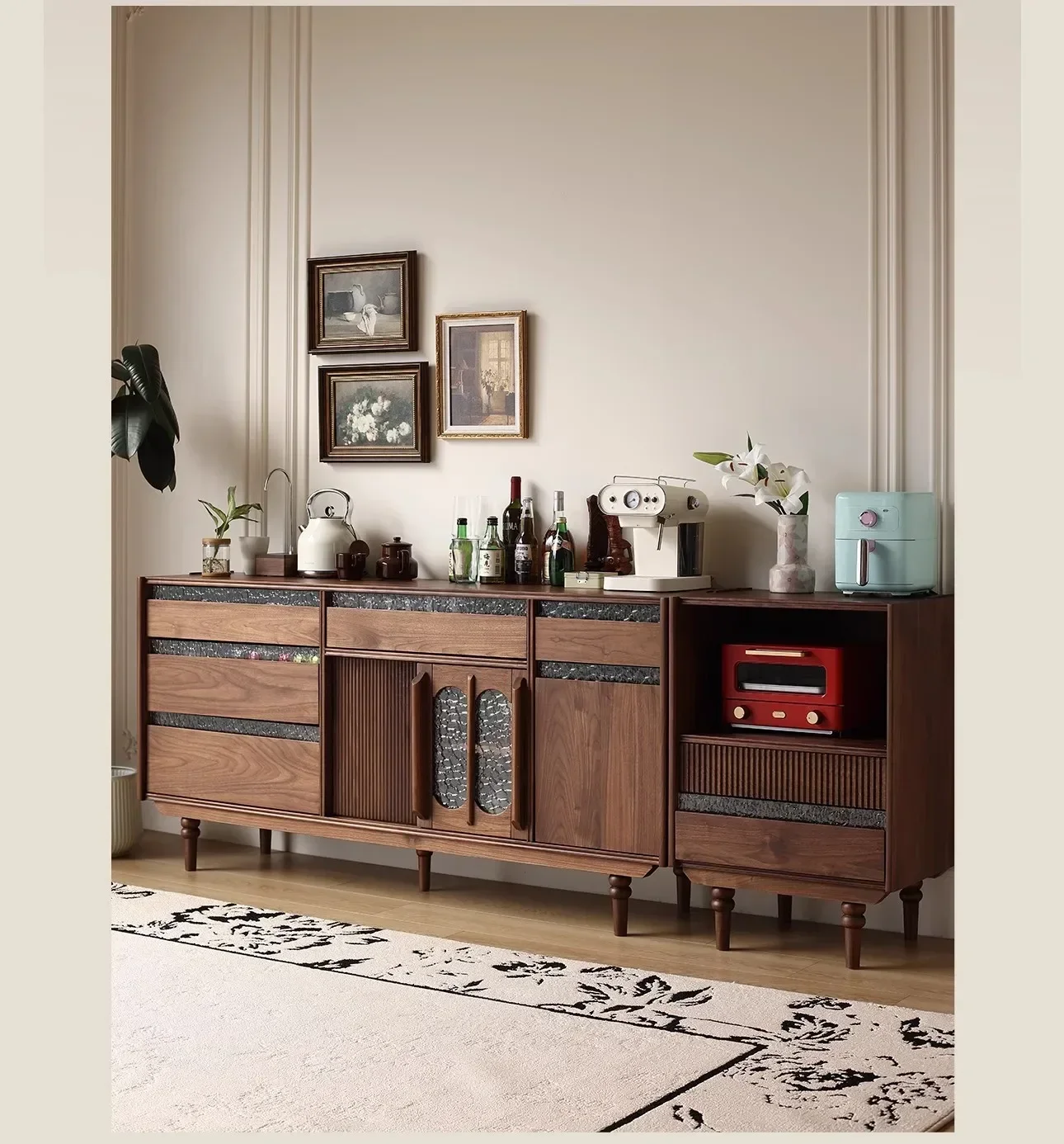A yj32 North American Black Walnut Wood Vintage Style Sideboard Retro Solid Wood Storage Cabinet
A yj32 North American Black Walnut Wood Vintage Style Sideboard Retro Solid Wood Storage Cabinet