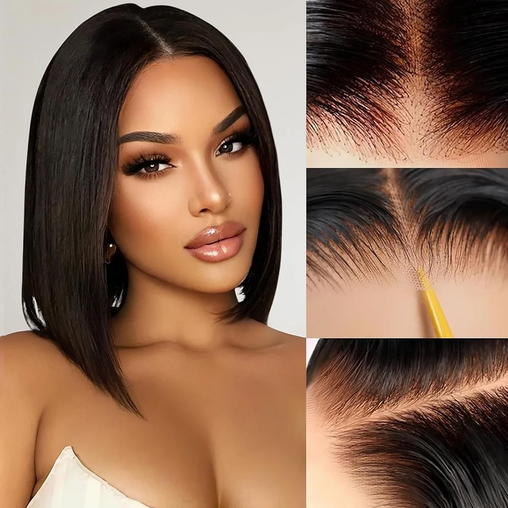 Wear and Go Glueless Bob Wig Human Hair Pre Plucked Pre Cut 7x5 Bob Wig Human Hair Glueless for black women Straight Short Bob
Wear and Go Glueless Bob Wig Human Hair Pre Plucked Pre Cut 7x5 Bob Wig Human Hair Glueless for black women Straight Short Bob