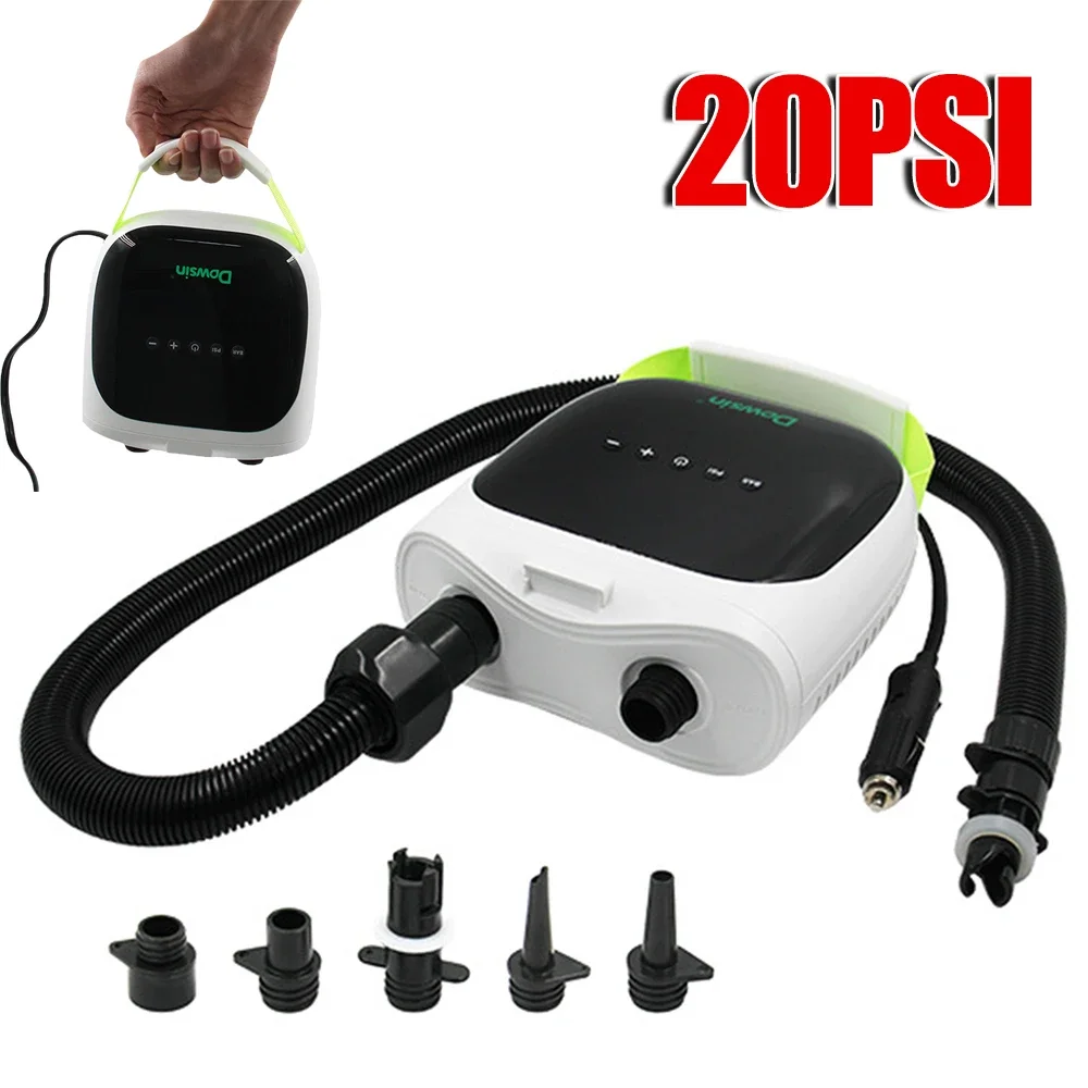 20PSI Sup Pump Rechargeable 20PSI Electric Inflatable Deflatable Air Inflator with 6 Nozzles for Surfing Paddle Board Boat Kayak
20PSI Sup Pump Rechargeable 20PSI Electric Inflatable Deflatable Air Inflator with 6 Nozzles for Surfing Paddle Board Boat Kayak