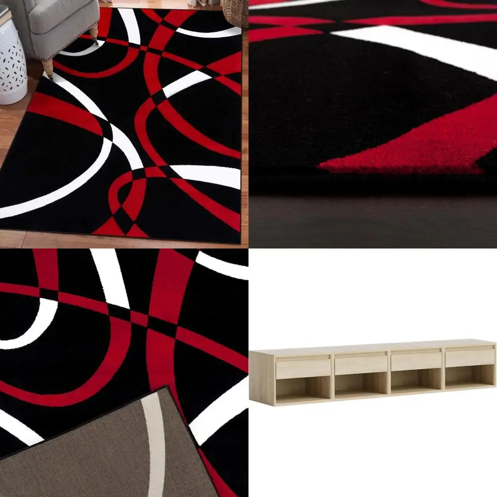 Красные и черные коврики с геометрической абстракцией, 4x5 футов, идеально подходят для декора гостиной
Красные и черные коврики с геометрической абстракцией, 4x5 футов, идеально подходят для декора гостиной