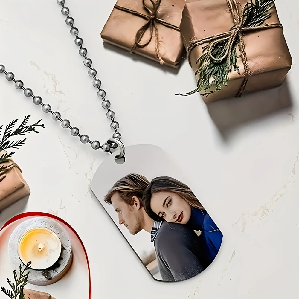 Custom Personalized Men's Pendant Necklace, Double-Sided Custom Color Photo/Text/Dog Tag Necklace, Couple Keychain Necklace
Custom Personalized Men's Pendant Necklace, Double-Sided Custom Color Photo/Text/Dog Tag Necklace, Couple Keychain Necklace