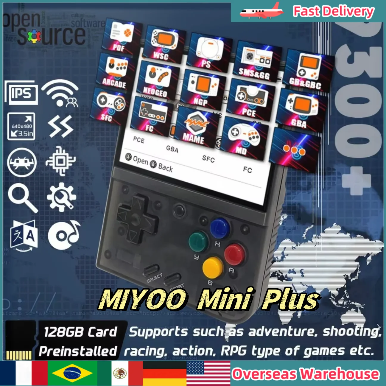 MIYOO Mini Plus Retro Portable Handheld Game Console 3.5-inch IPS HD Screen Linux System Handheld Game Console Children's Gifts
MIYOO Mini Plus Retro Portable Handheld Game Console 3.5-inch IPS HD Screen Linux System Handheld Game Console Children's Gifts