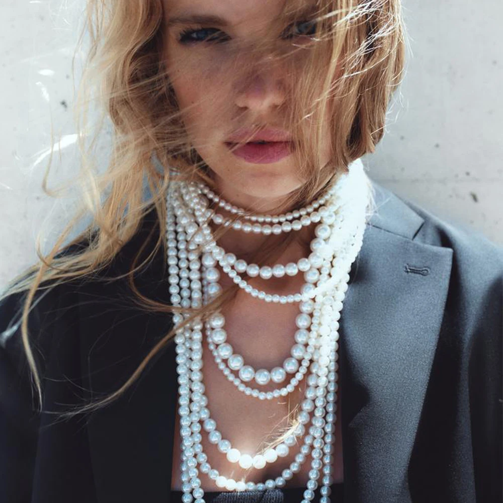 2025 ZAA Luxury Imitation Pearls Waterfall Tassels Necklaces for Women Fashion Wedding Party Neck Accessories Jewelry Gifts
2025 ZAA Luxury Imitation Pearls Waterfall Tassels Necklaces for Women Fashion Wedding Party Neck Accessories Jewelry Gifts