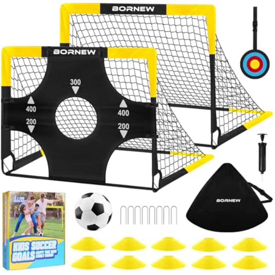 Kid Soccer Goal and Soccer Ball Targets Set - 6x4/ 4X3 Feet Backyard and Indoor Soccer Goal, Portable Pop Up Soccer Net with So
Kid Soccer Goal and Soccer Ball Targets Set - 6x4/ 4X3 Feet Backyard and Indoor Soccer Goal, Portable Pop Up Soccer Net with So