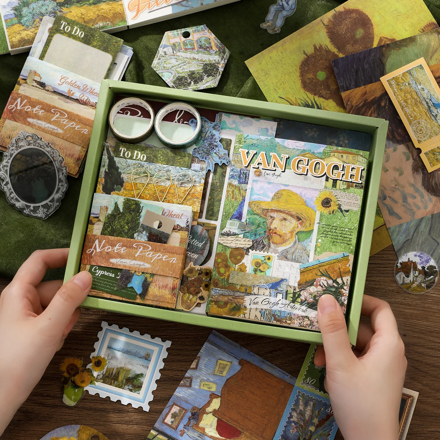 Vintage Art Journal Kit Van Gogh Style Collage Set Oil Painting Scrapbook Supplies for DIY Stationery Gift Box
Vintage Art Journal Kit Van Gogh Style Collage Set Oil Painting Scrapbook Supplies for DIY Stationery Gift Box