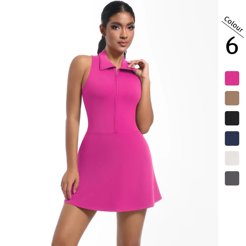 New Casual Tight High Waist Lapel Sports Dress Running Golf Tennis Women's Tennis Dress Yoga Clothing Set
New Casual Tight High Waist Lapel Sports Dress Running Golf Tennis Women's Tennis Dress Yoga Clothing Set