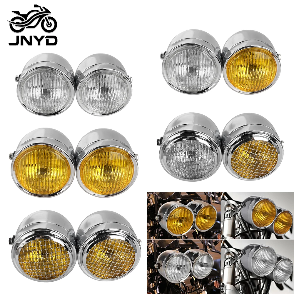 JNYD Motorcycle Twin Front Dual Headlight Cafe Racer Headlamp Chrome For Harley Softail Fat Boy FLSTF Chopper Custom Bobber
JNYD Motorcycle Twin Front Dual Headlight Cafe Racer Headlamp Chrome For Harley Softail Fat Boy FLSTF Chopper Custom Bobber