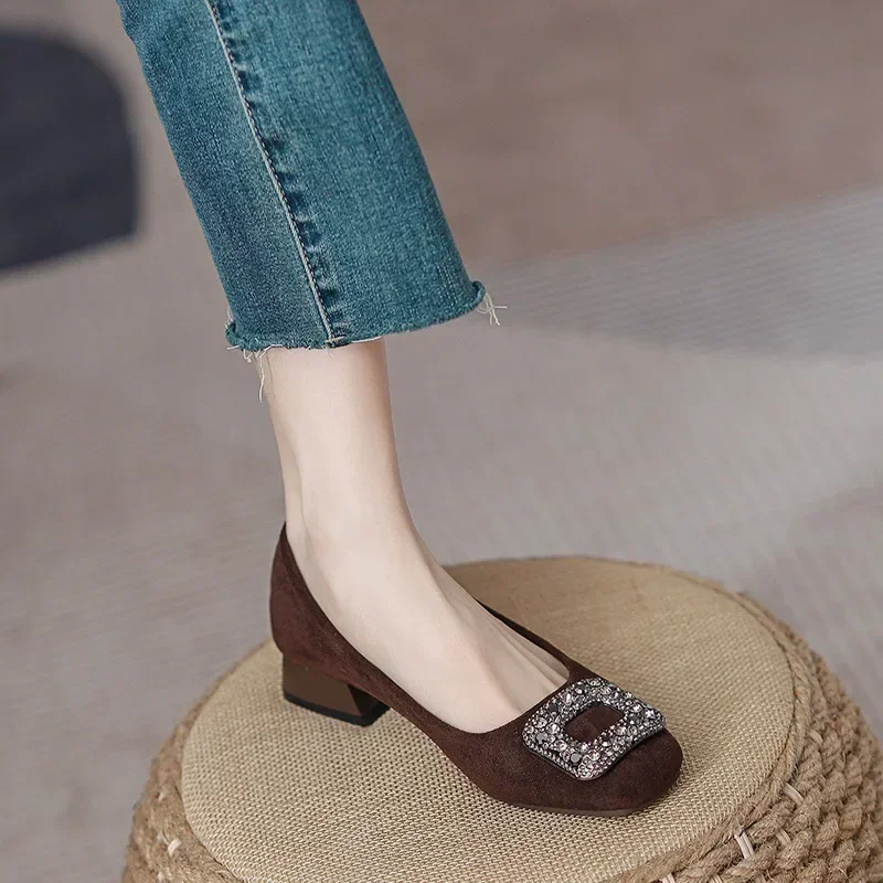 2024 Quare Head Low Heel Single Shoes Female Commuter Shoes Shallow Mouth Diamond-square Buckle Not Tired Feet Thick Heel Shoes
2024 Quare Head Low Heel Single Shoes Female Commuter Shoes Shallow Mouth Diamond-square Buckle Not Tired Feet Thick Heel Shoes