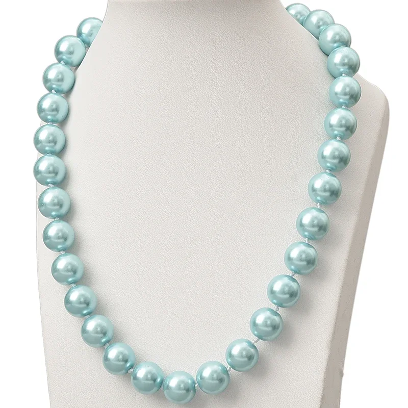 Hot sale light sky blue shell round simulated-pearl 8mm beads necklace for women clavicle chain chokers diy jewelry 18inch
Hot sale light sky blue shell round simulated-pearl 8mm beads necklace for women clavicle chain chokers diy jewelry 18inch