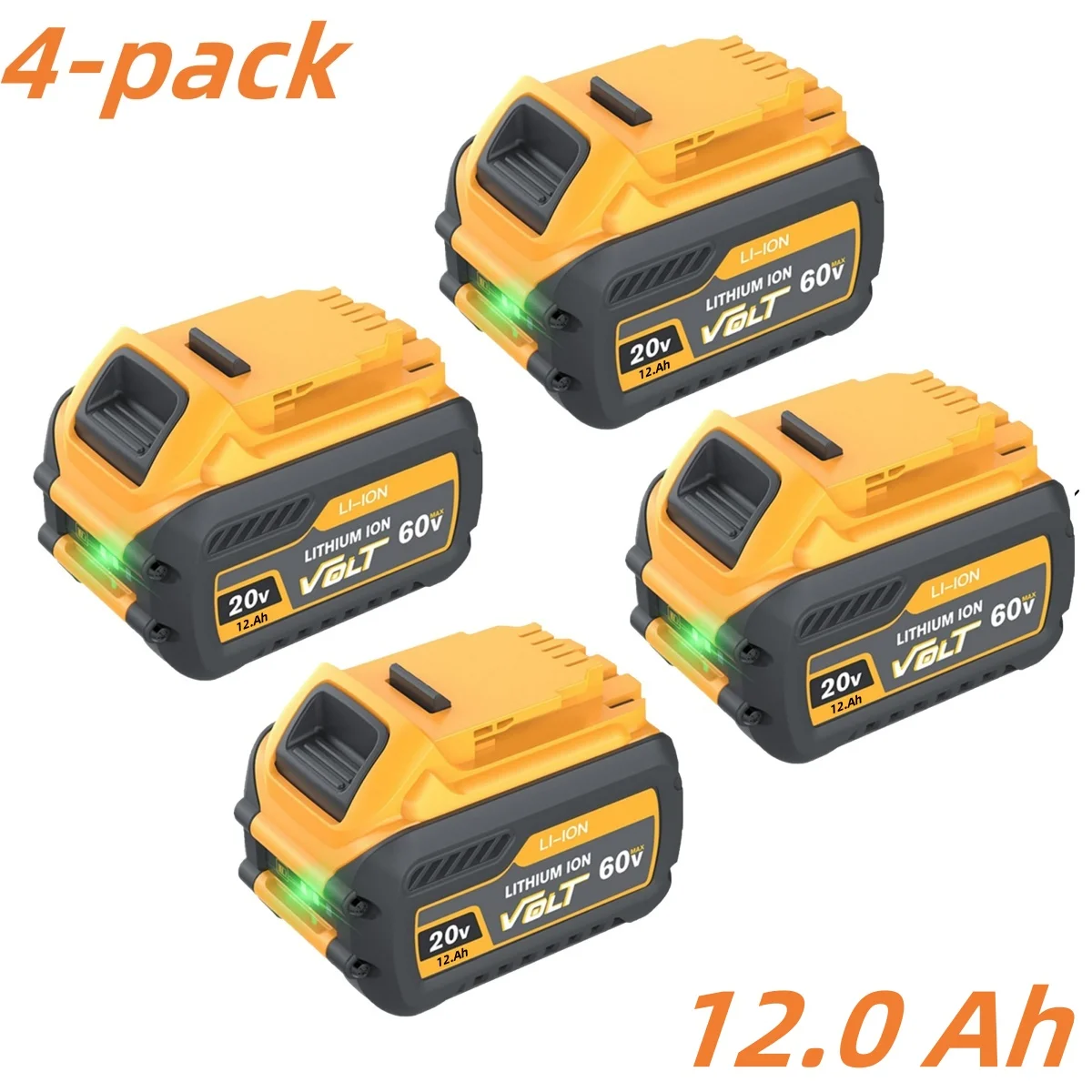 12.0Ah Batteries For DEWALT FLEXVOLT 20V 60V MAX Lithium Ion Battery DCB609 DCB606 DCB612 Fit Compatible With Dewalt 20V/60V
12.0Ah Batteries For DEWALT FLEXVOLT 20V 60V MAX Lithium Ion Battery DCB609 DCB606 DCB612 Fit Compatible With Dewalt 20V/60V