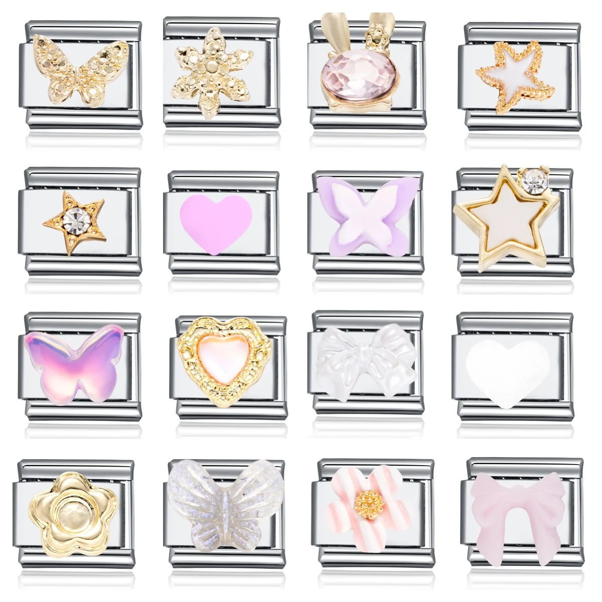 New Fashion Y2K Star Love Butterfly Italian Link Bracelet Stainless Steel Jewellery DIY Making
New Fashion Y2K Star Love Butterfly Italian Link Bracelet Stainless Steel Jewellery DIY Making