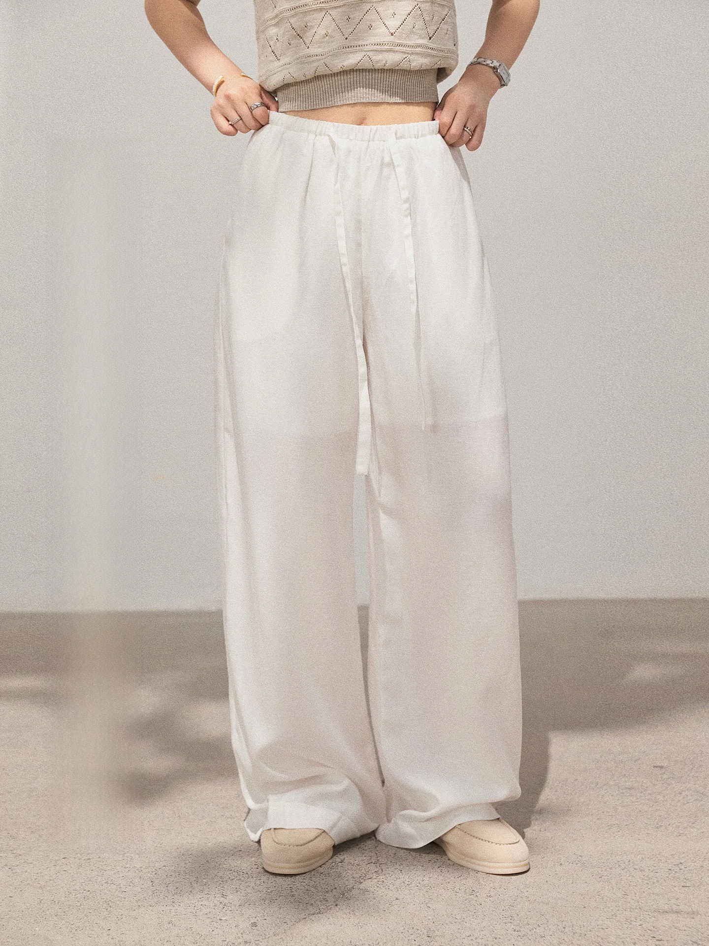 Exeunt Meat High Waist Drapey Drawstring Casual Pants Women Summer Korean Style Wide Leg Loose Fit Floor Length Trousers
Exeunt Meat High Waist Drapey Drawstring Casual Pants Women Summer Korean Style Wide Leg Loose Fit Floor Length Trousers