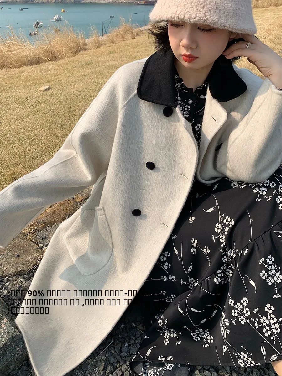 Женское двустороннее шерстяное пальто больших размеров в корейском ретро-стиле, весенний кардиган с длинными рукавами, повседневный модный образ
Женское двустороннее шерстяное пальто больших размеров в корейском ретро-стиле, весенний кардиган с длинными рукавами, повседневный модный образ