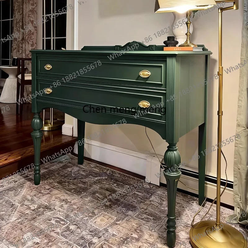 French retro green wooden entrance locker foyer decorative cabinet floor-to-ceiling storage cabinet
French retro green wooden entrance locker foyer decorative cabinet floor-to-ceiling storage cabinet