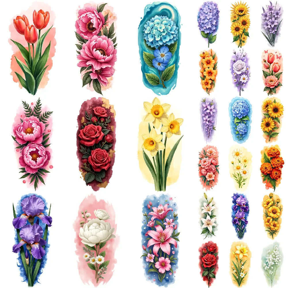 9pcs Temporary Tattoo Colorful Realism Daffodil Stickers Sunflower Stickers Peony Stickers For Thighs Arms Male
9pcs Temporary Tattoo Colorful Realism Daffodil Stickers Sunflower Stickers Peony Stickers For Thighs Arms Male