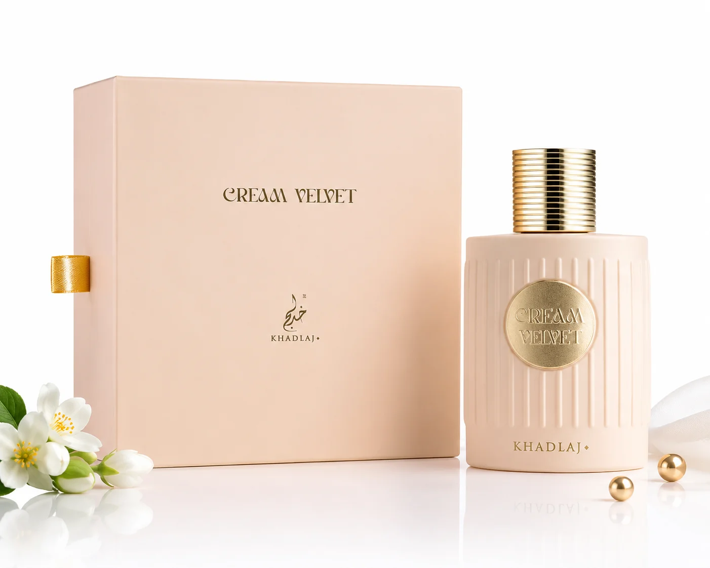 Khadlaj Cream Velvet EDP 100ml - Long Lasting Creamy Vanilla Musk Fragrance Women - Luxury Pink Ribbed Bottle Perfume Gift
Khadlaj Cream Velvet EDP 100ml - Long Lasting Creamy Vanilla Musk Fragrance Women - Luxury Pink Ribbed Bottle Perfume Gift