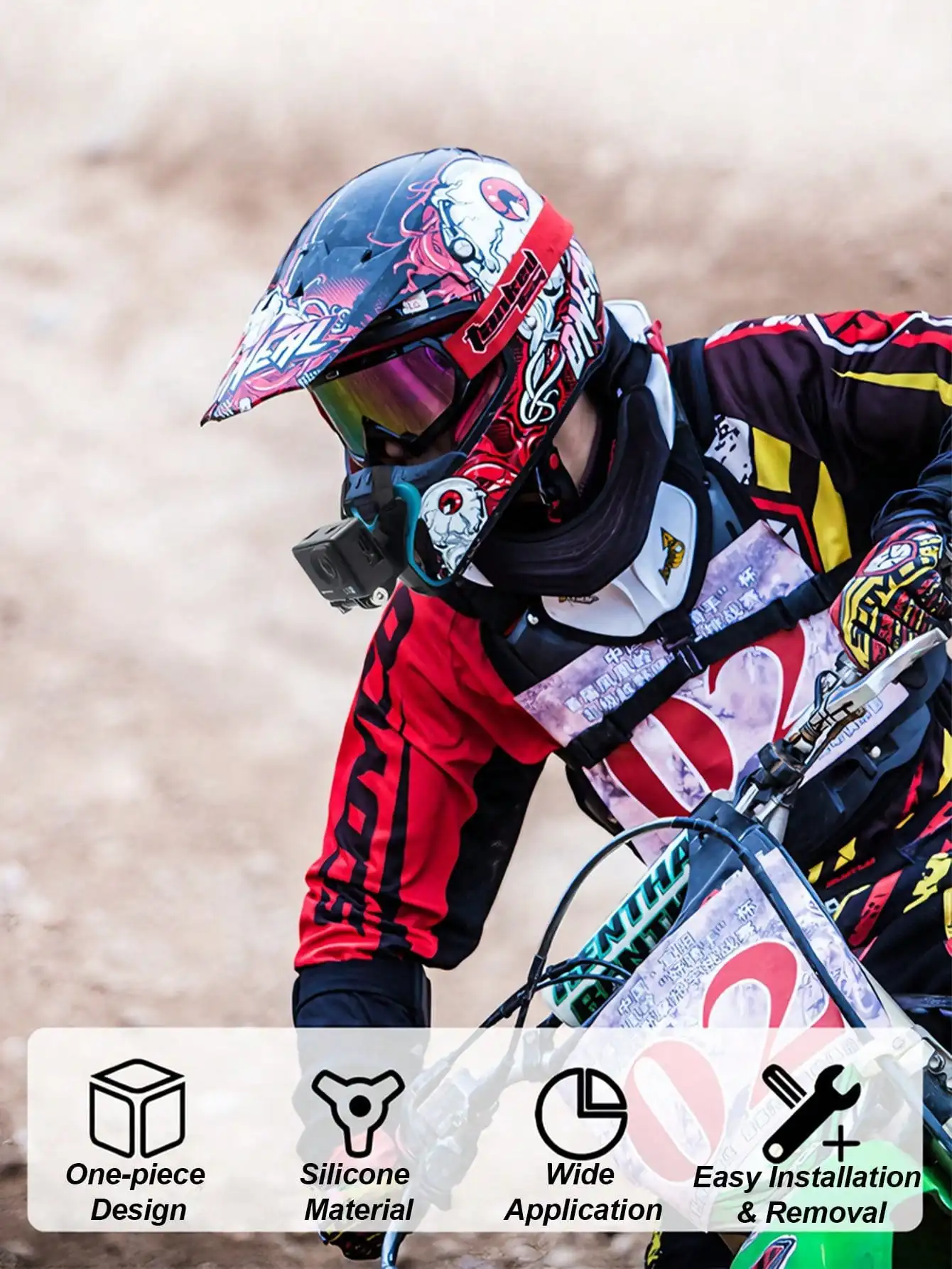 Universal Motorcycle Helmet Chin Mount - Integrated Action Camera Bracket, Quick-Release POV Shooting Mount
Universal Motorcycle Helmet Chin Mount - Integrated Action Camera Bracket, Quick-Release POV Shooting Mount