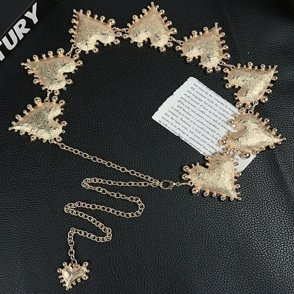 Trendy Vintage Alloy Waist Chain Punk Silver Heart Chain Waistband Gold Large Adjustable Belt Waist Accessories
Trendy Vintage Alloy Waist Chain Punk Silver Heart Chain Waistband Gold Large Adjustable Belt Waist Accessories