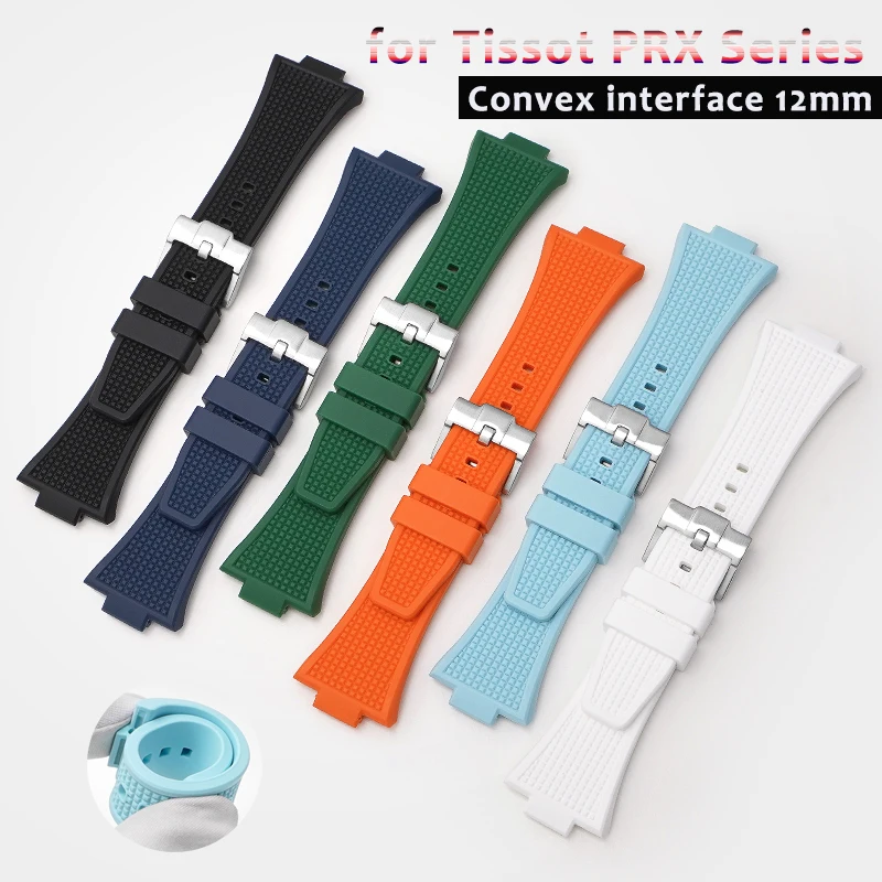Luxury Liquid Silicone Watch Strap for Tissot PRX Series Watchband Replacement Bracelets Watch accessories Convex Interface 12mm
Luxury Liquid Silicone Watch Strap for Tissot PRX Series Watchband Replacement Bracelets Watch accessories Convex Interface 12mm
