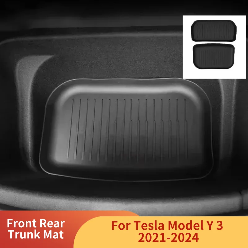 Передний и задний коврик в багажник, подушка для Tesla Model Y 2021-2024, автомобильные аксессуары, обновленный ящик для хранения из ТПЭ, водонепроницаемый поднос, напольный коврик
Передний и задний коврик в багажник, подушка для Tesla Model Y 2021-2024, автомобильные аксессуары, обновленный ящик для хранения из ТПЭ, водонепроницаемый поднос, напольный коврик