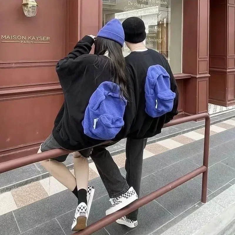 Korean Women Hooded Sweatshirts Streetwear 3D School Bag Design Sense Female Pullovers Lazy Loose Couple's Hoodies Tops Y2k
Korean Women Hooded Sweatshirts Streetwear 3D School Bag Design Sense Female Pullovers Lazy Loose Couple's Hoodies Tops Y2k