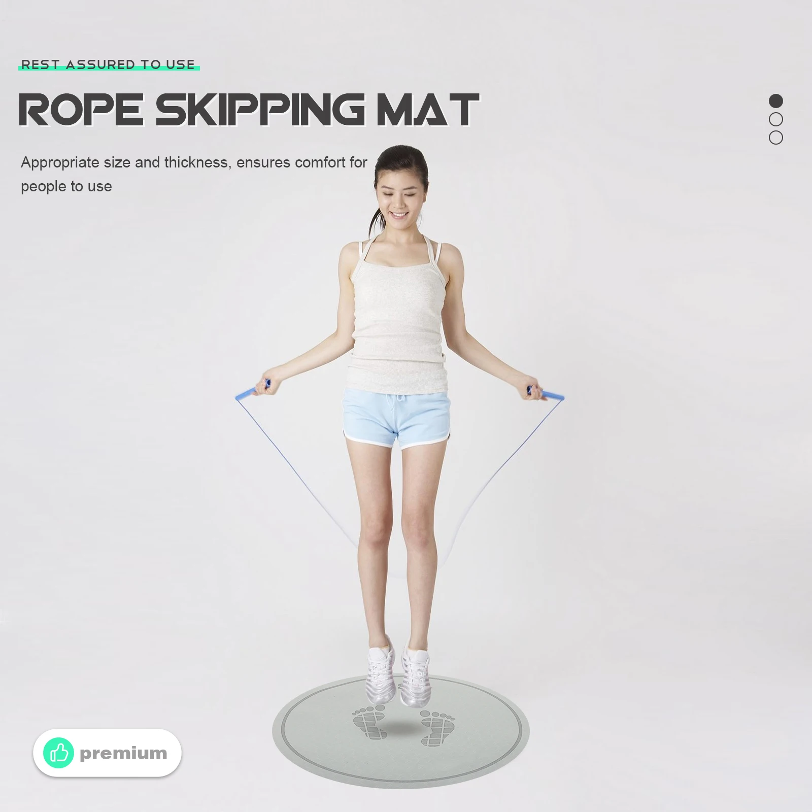 Fitness Jumping Mat Meticulously Polished Portable Skipping Pad Multifunctional Exercise Mat for Sports and Exercise 
Fitness Jumping Mat Meticulously Polished Portable Skipping Pad Multifunctional Exercise Mat for Sports and Exercise
