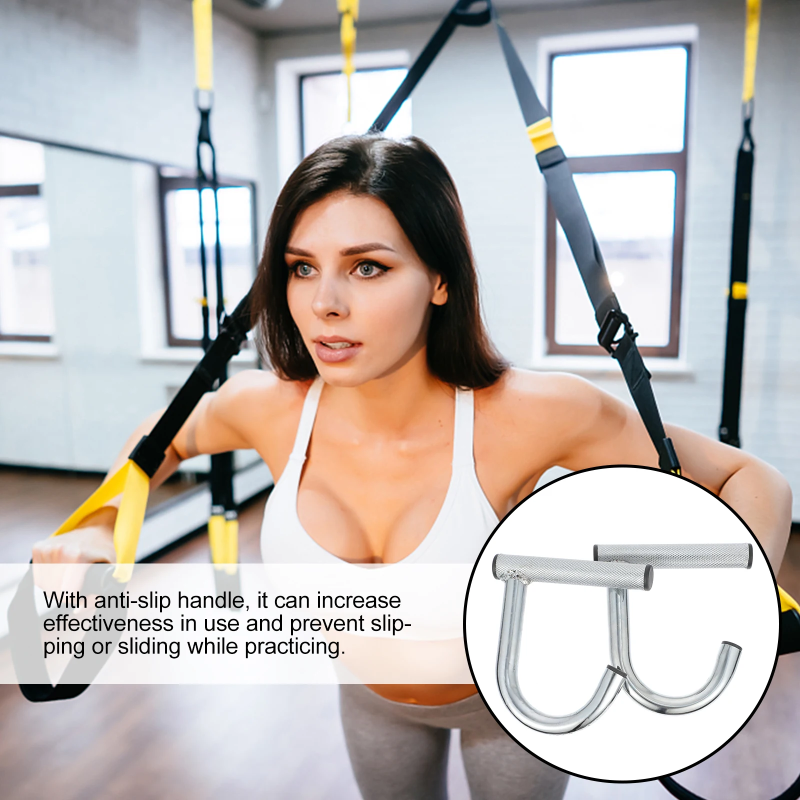 2 pcs Steel Resistance Band Handle Anti-Slip Grip Durable Fitness Equipment Home Gym Training Cable Drag Hook Tension Rope
2 pcs Steel Resistance Band Handle Anti-Slip Grip Durable Fitness Equipment Home Gym Training Cable Drag Hook Tension Rope