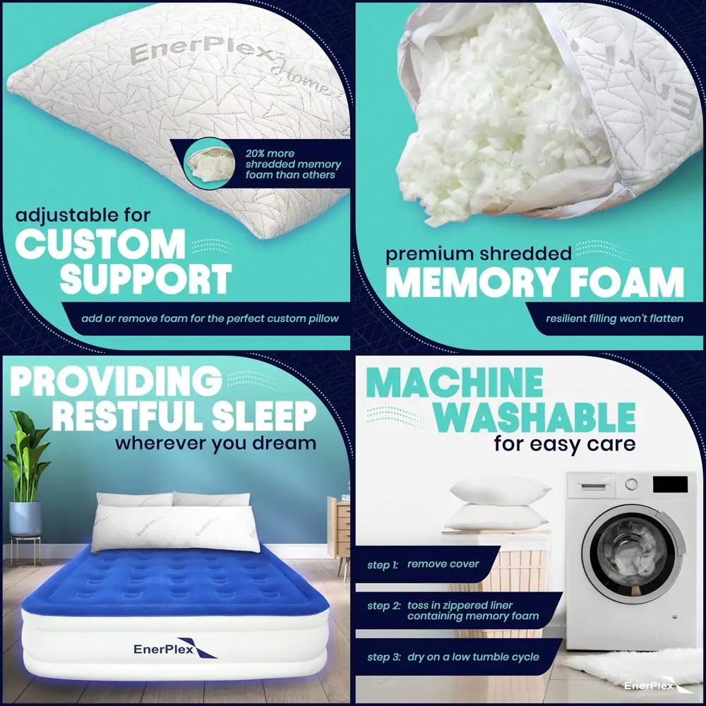 Двойные подушки из пены с эффектом памяти King Size — настраиваемый лофт с дополнительным наполнением — сертифицированный CEPUR — моющаяся смесь бамбука
Двойные подушки из пены с эффектом памяти King Size — настраиваемый лофт с дополнительным наполнением — сертифицированный CEPUR — моющаяся смесь бамбука