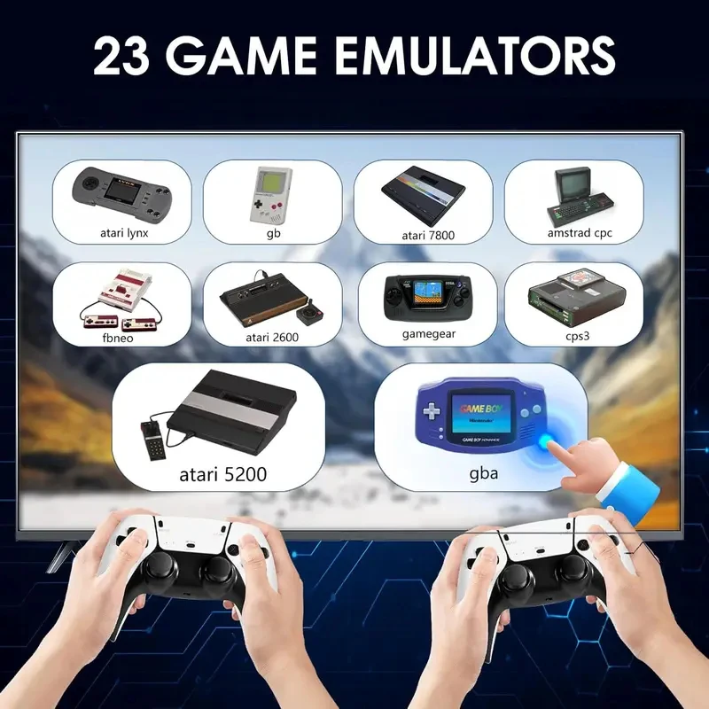 New Retro Video Game Console 2026 with 23 Emulators and More Than 20,000 Integrated Games, 4K HDMI, 2.4G with Two Ina Controller
New Retro Video Game Console 2026 with 23 Emulators and More Than 20,000 Integrated Games, 4K HDMI, 2.4G with Two Ina Controller
