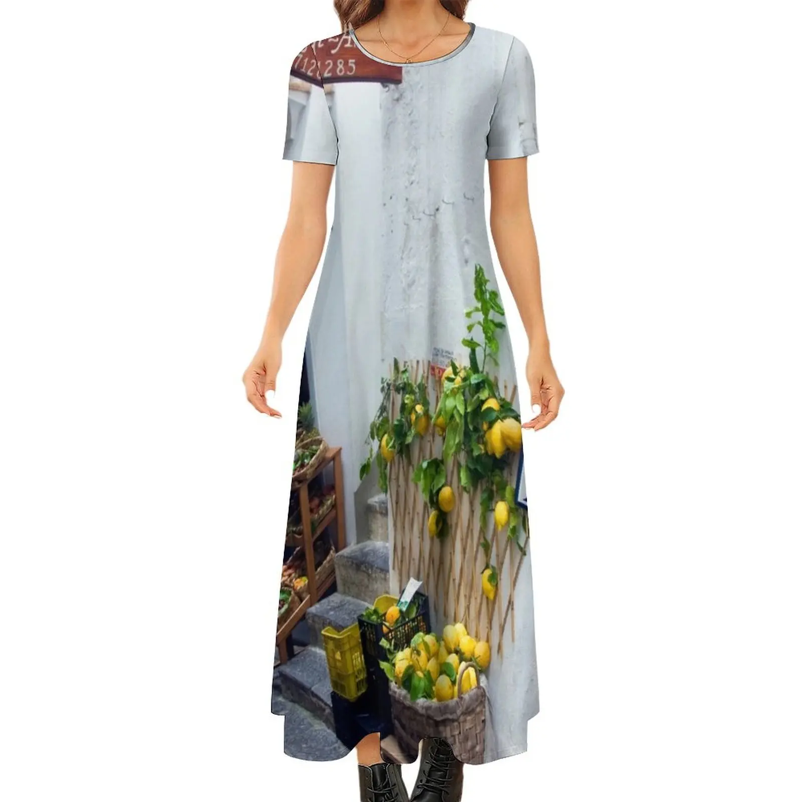 Amalfi, Italy Round Neck Short Sleeve Dress elegant dress elegant dresses for women Evening gown Prom gown
Amalfi, Italy Round Neck Short Sleeve Dress elegant dress elegant dresses for women Evening gown Prom gown