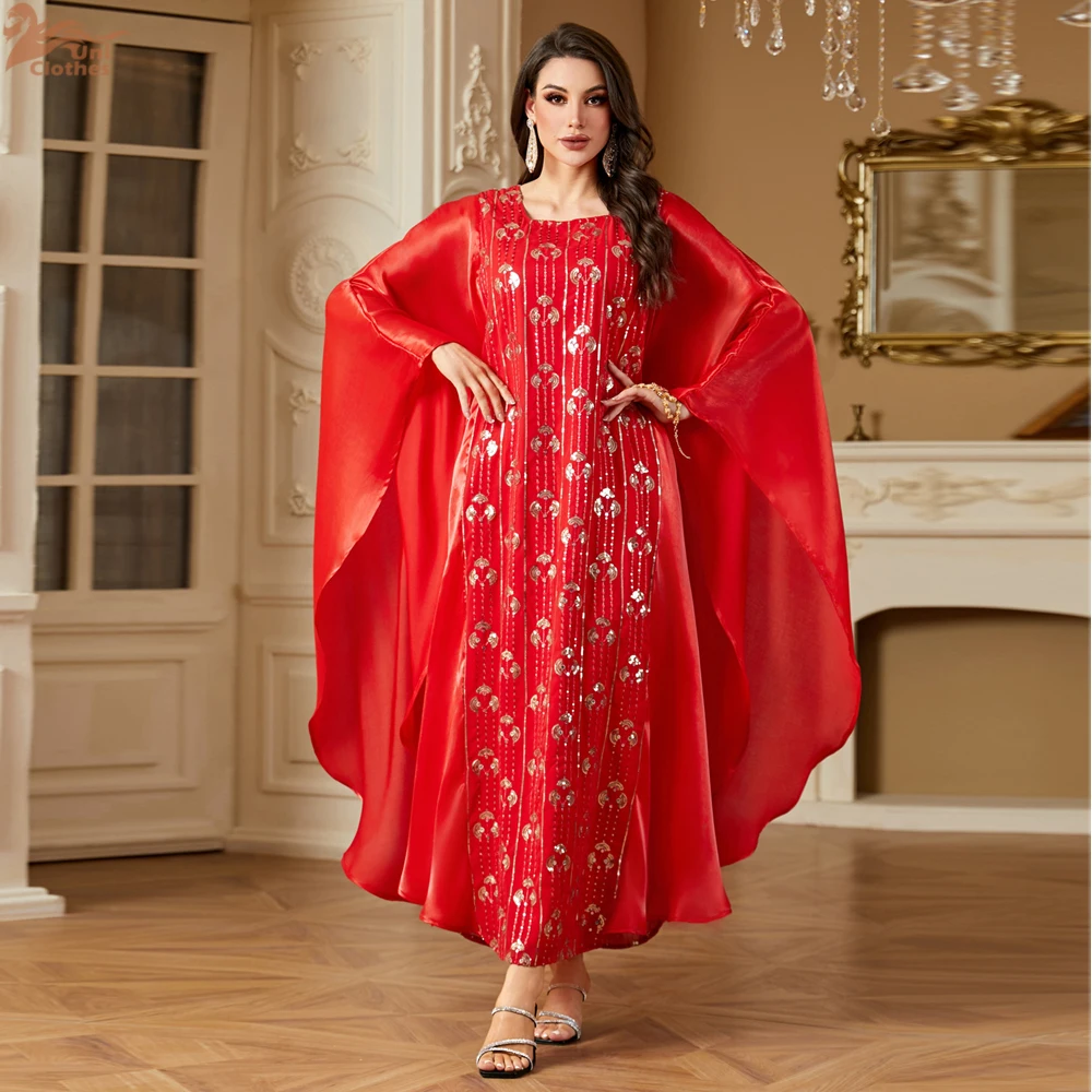 Embroidery Abaya Muslim Women Batwing Sleeve Dress Eid Djellaba Dubai Kaftan Turkey Robe Caftan Marocain Femme Islam Jalabiya
Embroidery Abaya Muslim Women Batwing Sleeve Dress Eid Djellaba Dubai Kaftan Turkey Robe Caftan Marocain Femme Islam Jalabiya