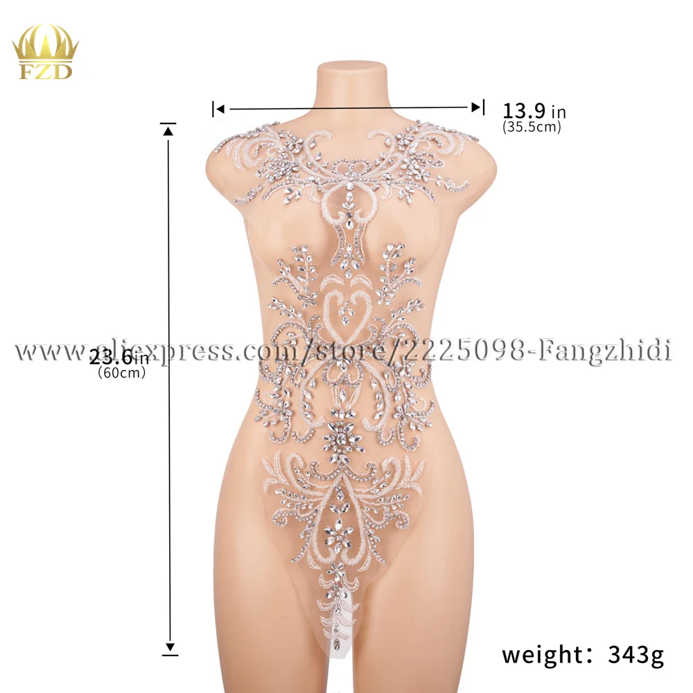 FZD 1 PCS Silver Handmade Beaded Sew on Rhinestones Costumes Patches Appliques for Wedding Dress Decorations Embroidery Patch
FZD 1 PCS Silver Handmade Beaded Sew on Rhinestones Costumes Patches Appliques for Wedding Dress Decorations Embroidery Patch