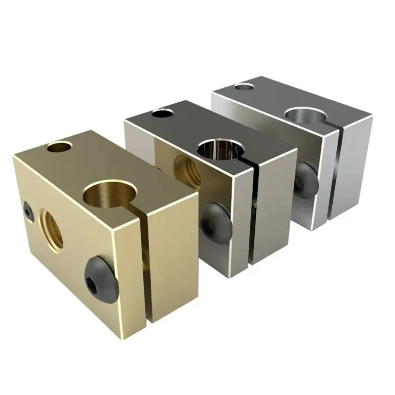 Нагревательный блок V6, медная латунь, детали 3D-принтера PT100, нагревательный блок для обновления экструдера E3D V6 Hotend DDB Titan
Нагревательный блок V6, медная латунь, детали 3D-принтера PT100, нагревательный блок для обновления экструдера E3D V6 Hotend DDB Titan