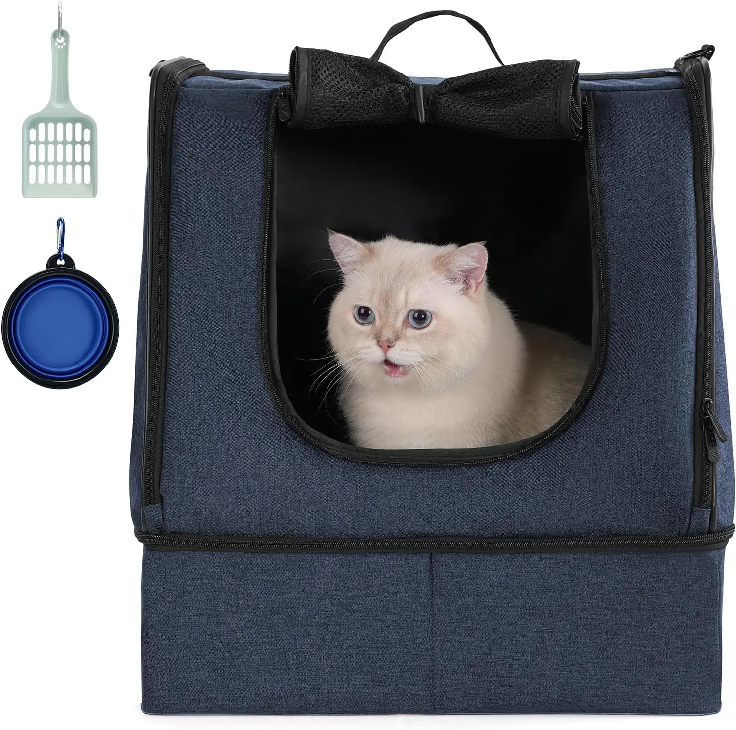 Portable Cat Travel Litter Box with Waterproof Zippered Bag, Leak-Proof & Odor-Free, Easy to Carry and Use in Hotels
Portable Cat Travel Litter Box with Waterproof Zippered Bag, Leak-Proof & Odor-Free, Easy to Carry and Use in Hotels
