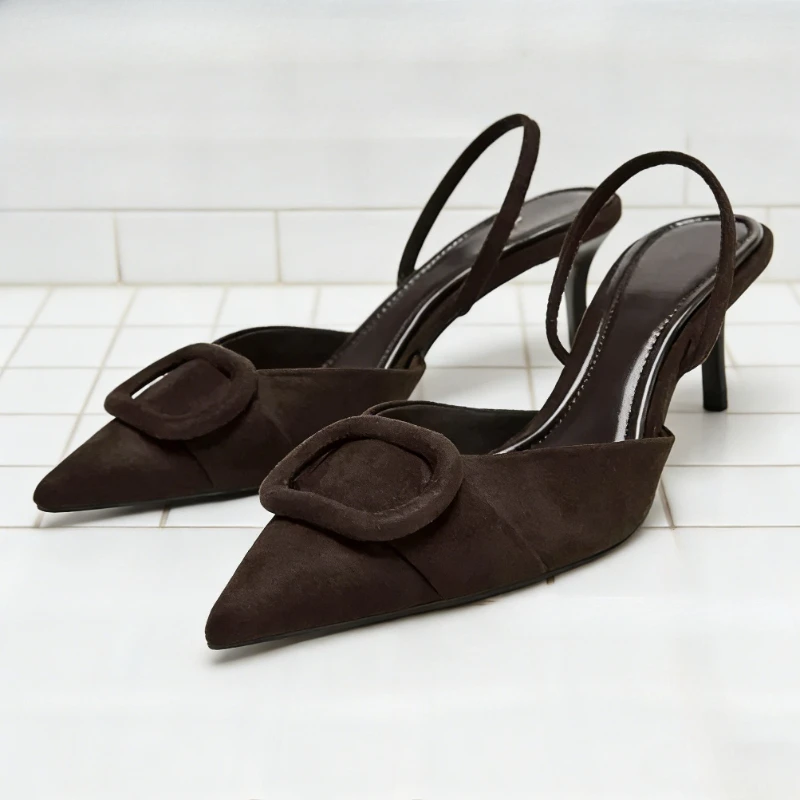 Элегантные женские туфли-мюли из замши на тонком каблуке с острым носком, летние туфли-лодочки 2026, элегантные женские туфли на высоком каблуке, сандалии для женщин
Элегантные женские туфли-мюли из замши на тонком каблуке с острым носком, летние туфли-лодочки 2026, элегантные женские туфли на высоком каблуке, сандалии для женщин