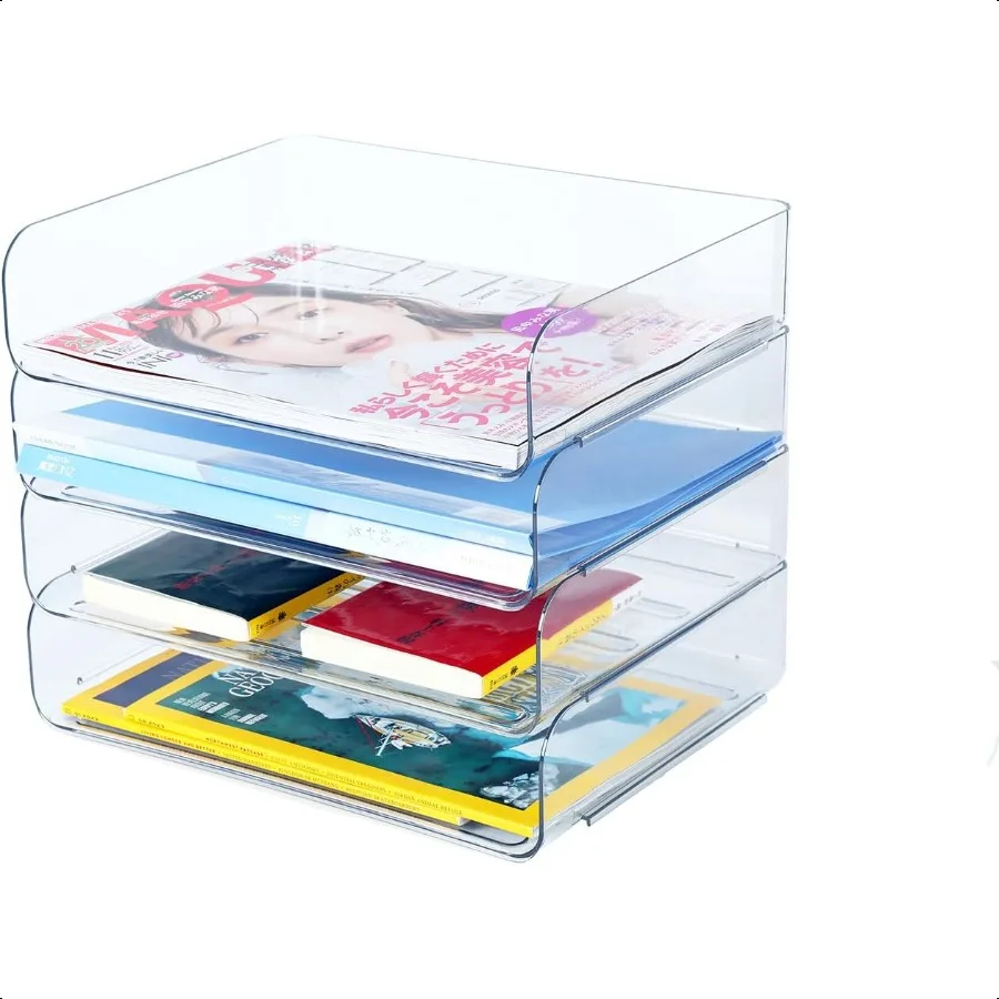 4 Tier Stackable A4 Paper Trays Office Desk File Holder Tidy File Document Letter Book Paper Organizer 4 Tiers Clear
4 Tier Stackable A4 Paper Trays Office Desk File Holder Tidy File Document Letter Book Paper Organizer 4 Tiers Clear