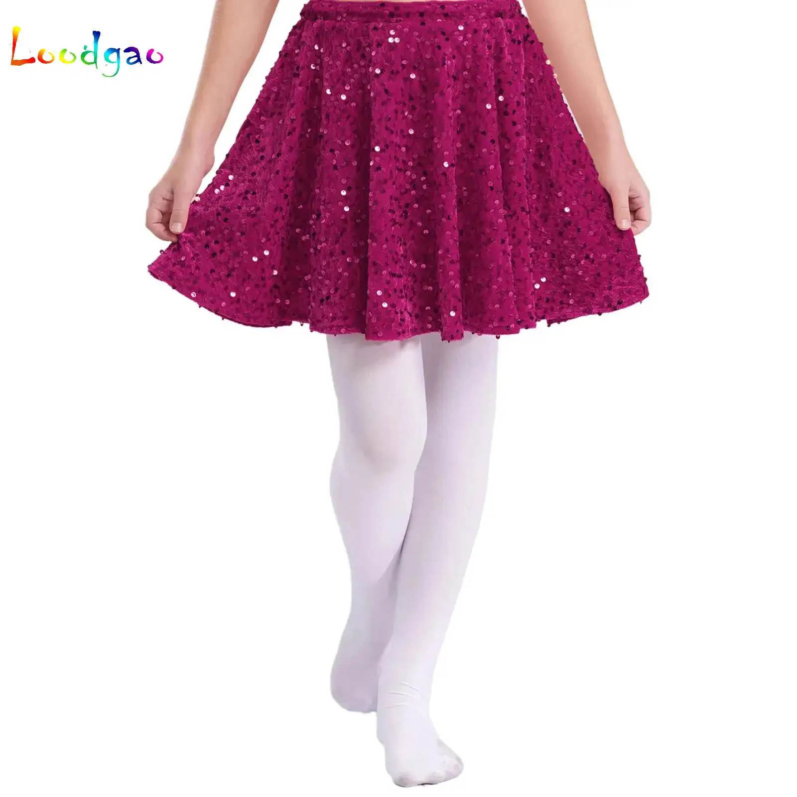 Kids Girls Sparkling Sequin Velvet Skirt Elastic Waistband Ruffled Skirts for Christmas Party Jazz Dance Stage Performance 6-16Y
Kids Girls Sparkling Sequin Velvet Skirt Elastic Waistband Ruffled Skirts for Christmas Party Jazz Dance Stage Performance 6-16Y