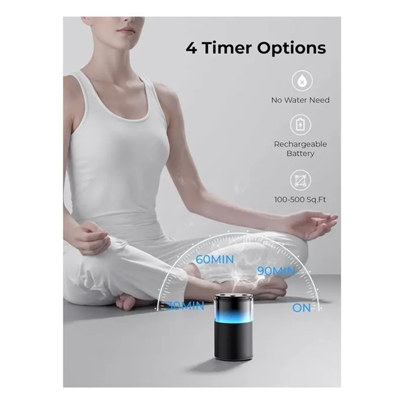 ABWM-Waterless Diffuser For Essential Oil: Mini Battery Scent Diffuser For Room&Home&Car With 9 Colors LED Light
ABWM-Waterless Diffuser For Essential Oil: Mini Battery Scent Diffuser For Room&Home&Car With 9 Colors LED Light