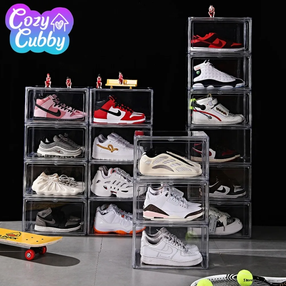 CC Shoe Box Transparent 6pcs/Set Household Thickened Stackable Dustproof Shoes Display Cabinet Organizer Simple Shoe Storage Box
CC Shoe Box Transparent 6pcs/Set Household Thickened Stackable Dustproof Shoes Display Cabinet Organizer Simple Shoe Storage Box