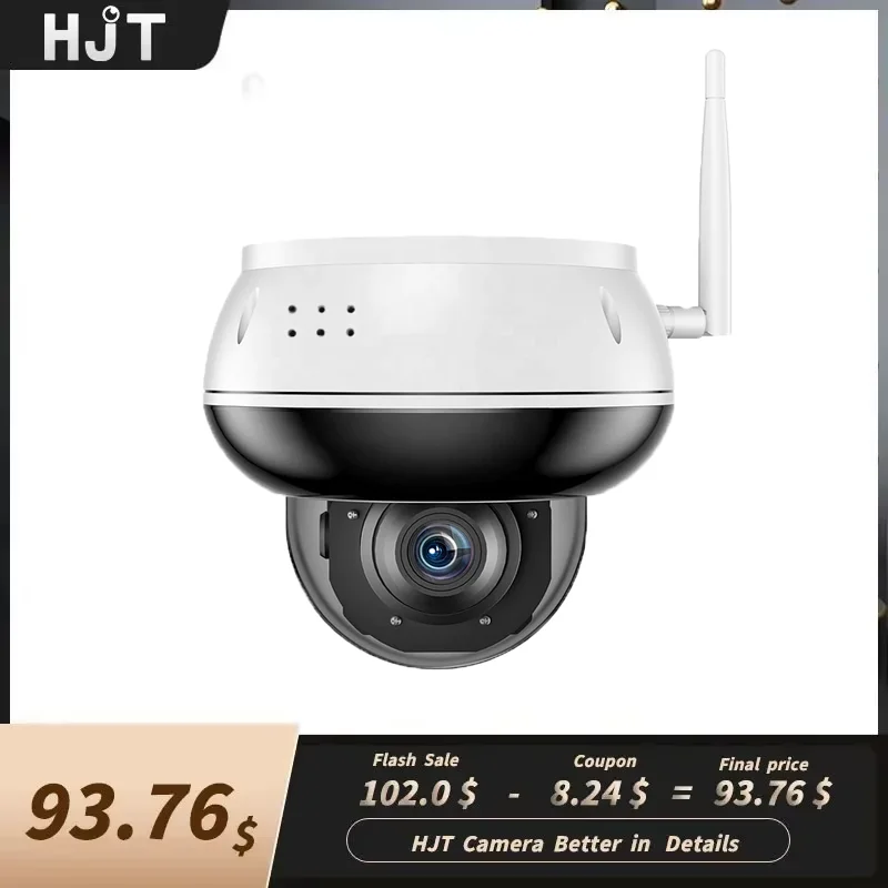 HJT Dome PTZ Camera 4K/5MP SO-NY415 WiFi IP Camera 5X Optical Zoom Humanoid Tracking Two-way Talk Security Cameras IR 30M
HJT Dome PTZ Camera 4K/5MP SO-NY415 WiFi IP Camera 5X Optical Zoom Humanoid Tracking Two-way Talk Security Cameras IR 30M
