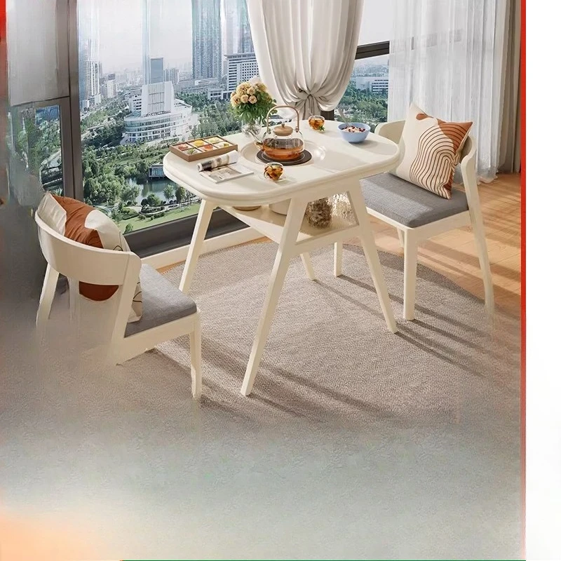 Small tea table, solid wood multi-functional coffee table